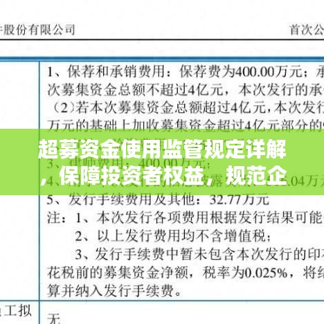 超募資金使用監(jiān)管規(guī)定詳解，保障投資者權(quán)益，規(guī)范企業(yè)資金運(yùn)用